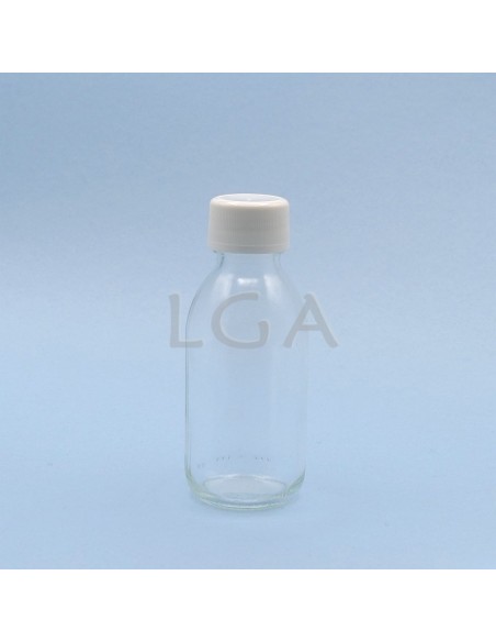 White glass round bottle ØPP28 150ml