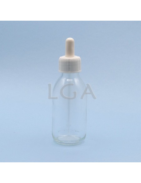 White glass round bottle ØPP28 150ml