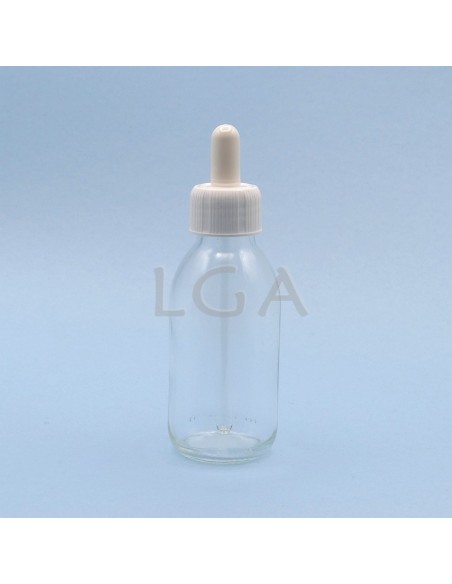 White glass round bottle ØPP28 150ml