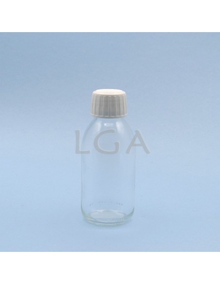 White glass round bottle ØPP28 150ml