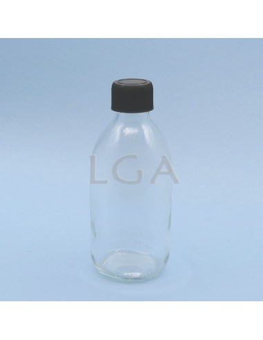 White glass round bottle ØPP28 200ml