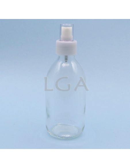 White glass round bottle ØPP28 300ml